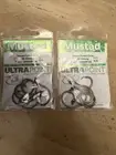 2 pkgs of 7 Mustad Demon circle fishing 14 hooks 39950NP 4/0 3X STRONG