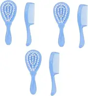 Abaodam Baby Bathing Brush Comb Kit 3 Sets Boys and Girls Shampoo Brush Stretchy for Baby Newborn and Boys and Girls