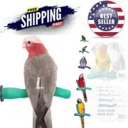 Bird Cage Perch Large 12" Plastic & Pumice Trim Nails Beak Safe Non-Toxic