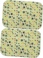 Happyyami 2pcs Washable Dog Pee Pads Super Absorbent Leakproof Pet Training Pads for Puppies Cats Animals Reusable Crate Liners Protect Floors Furniture