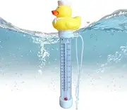 Floating Pool Temperature Gauge - Duck Accurate Temperature Meter with String | Temperature Gauge for Outdoor Indoor Pools Spas Hot Tubs Ponds