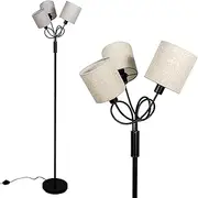 [Osasy] Floor Lamp 3 Flower Shade Floor Lamp Living Room 3 Swivelling Unique Modern Floor Lamp for Floor Lamp Decoration/Reading (Modern, Linen)