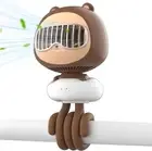 Cute Clip On Stroller Fan Portable Stroller Electric Fan Bladeless 4-Speeds 120°