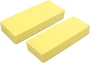 uxcell 2Pcs Yellow PVA Water Absorbing Sponge Foam Block Washing Cleaning Tool for Car