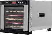 Freeze Dryer Machine, Food Dehydrator, 6 Tray Fruit Dryer Machine, Stainless Steel Food Dehydrator 30~90℃ Temperature Setting, Easy Operation for Food and Jerky, Herbs, Veggies, Fruits