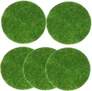 POPETPOP 5pcs Artificial Moss for Decor Realistic Fake Grass for Indoor Plants DIY Micro Landscape Moss Mat