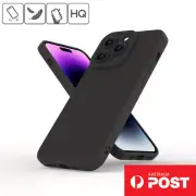 For iPhone 16 15 14 13 12 11 Pro Max X XR Full Black Back Protection Case Cover