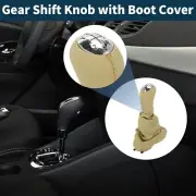 5 Speed Gear Shifter Knob W/ Cover for Renault Clio II 2001-2005 Faux Leather