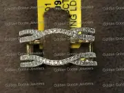 14k Yellow Gold Split Shank Solitaire Enhancer 0.33ct Diamonds Ring Guard Wrap
