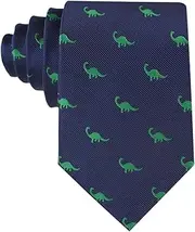 [OTAA] Brontosaurus Dinosaur Tie Navy Blue Brontosaurus Dinosaur Tie