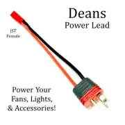 RCP-JRJST Deans Male to JST Female Power Lead For Fans, Lights, Accessories