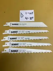 5 Pc 6” Bi-Metal Reciprocating Saw Blade 10 & 3 Tooth Dewalt Sawsall Blades