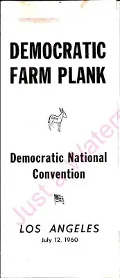 Vintage Political Brochure Democratic Farm Plank National Convention Los Angeles