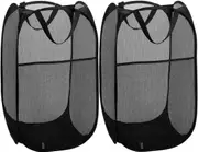2X Large Foldable Laundry Washing Clothes Storage Bag Hamper Basket Bin Organiser - Black