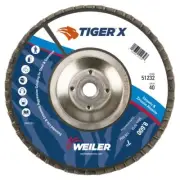 Weiler 51232 7" Flap Disc 40GR CZA 5/8-11A T27 Tiger R X (Box of 10 discs)