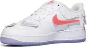 [Nike] Air Force 1 Low Grade School Removable Patches DB1856-100 (DB1856-100, Numeric_7) White