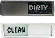 Stylish Dishwasher Sign Clean Dirty Magnet Magnetic Indicator Sign Double-Sided Adhesives Included for Non-Magnetic Dishwashers Laundry Washing Machine (Silver(Black White with paw Prints))