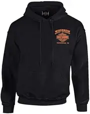 [HARLEY-DAVIDSON] Men's Custom Freedom Fleece Pullover Hoodie - Solid Black