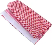 [LIFKOME] Red Middle Eastern Headwear Dubai Turban Saudi Costume Arab Kerchief for Men Fashionable Wrap