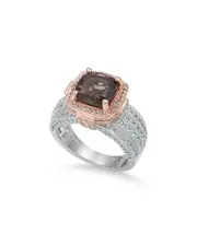 Suzy Levian Two-Tone Silver 4.96 ct. tw. Gemstone Statement Ring