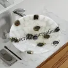 Handmade White Agate Geode Sink | Vessel Sink Bowl | Elegant Bathroom Decor