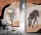 3D Marble Zebra Wallpaper Wall Mural Removable Self-adhesive 862