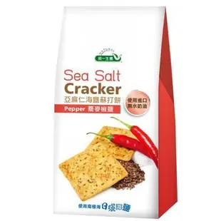 統一生機 亞麻仁海鹽蘇打餅-蕎麥椒鹽