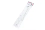 Power Board 6 Outlets Overload Protection Power Strip 1 Metre Cord 240V White
