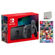Nintendo Switch Console + Mario Kart 8 Deluxe + Sentriq Screen Cleaning Cloth
