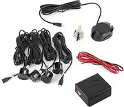 DC 12V Reverse Radar Kit, Car Parking Sensor Backup Radar Reversing Assistance Aid Kit with Audio Buzzer Alarm