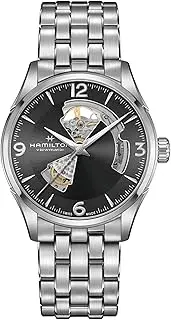 [Hamilton] Watch Jazzmaster Open Heart Swiss Automatic Watch 42mm Case, Grey Dial, Silver Stainless Steel Bracelet (Model: H32705181), Grey, Classic