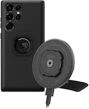 Quad Lock Adhesive Dashboard/Console Car Phone Holder Kit with MAG Wireless Charging Head V2 and MAG Phone Case for Galaxy S22 Ultra