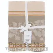 Williams Sonoma Foliage Flax Jacquard 70x108" Tablecloth