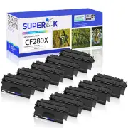 10 Pack CF280A 80A Black Toner for HP LaserJet Pro 400 M401dn M425dn MFP Printer