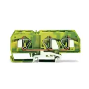 A●5pcs WAGO 283-677 3-Conductor Ground Terminal Block 16,00mm2 Green-Yellow New