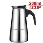 Coffee Maker Moka Percolator Stove Top Espresso Latte Stainless Pot 2-Cup 200ml