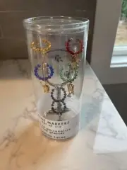 Target 2001 Wine Glass Markers Set Of 6 Garden Themed Charms