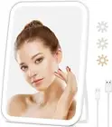 LUVONI Makeup Mirror with Lights 8.6"x6.1" Rechargeable Travel Vanity Mirror ...