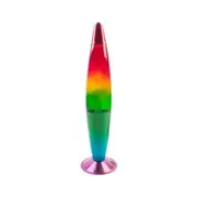 Metallic Peace Motion Lava Lamp - Rainbow