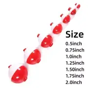 Fishing Floats Bobbers 0.5"-2" Snap-On Buoy Float Ball Fishing Bobber 20/50Pcs