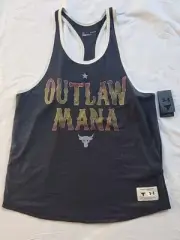 Under Armour UA Mens Gray Project Rock Outlaw Mana Tank Top Size XL NEW