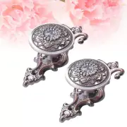 2 Pcs Curtain Hooks Wall Ceiling Track European Style Red Bronze