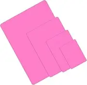 4PCS Pink Silicone Mat for Resin and Epoxy Crafts Protects Surfaces from Scratches and Burns for DIY Jewelry Making and Handwork Projects
