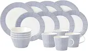 Pacific 16pce Dinnerware Set Blue Dots