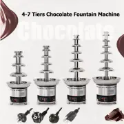 4-7 Tiers Celebration Party Birthday Fondue Heating Chocolate Fountain Machine