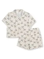 Miss Mango Girls 8-16 Premium Pj Short Set, Blue, Size 12