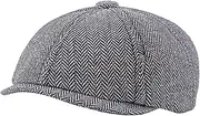 [Tadill] Men Beret Hat Cabbie Hat Adjustable Fall Flat Cap Flat Hat for Camping Traveling Fishing, Gray