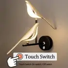 Nordic LED Magpie Wall Lamp Indoor Lighting Touch Switch for Living Room Bedside