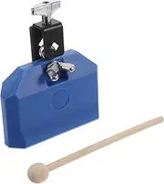 MINAOLULUS Musical Percussion Block Cowbell Instrument Set Drum Sticks Portable Instrument for Boys and Girls Blue