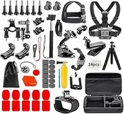 zolyet 84-in-1 Action Camera Accessories Kit Sports Camera Accessories Set with Carrying Case Replaceme for Hero 12/11/10/9 and More Black